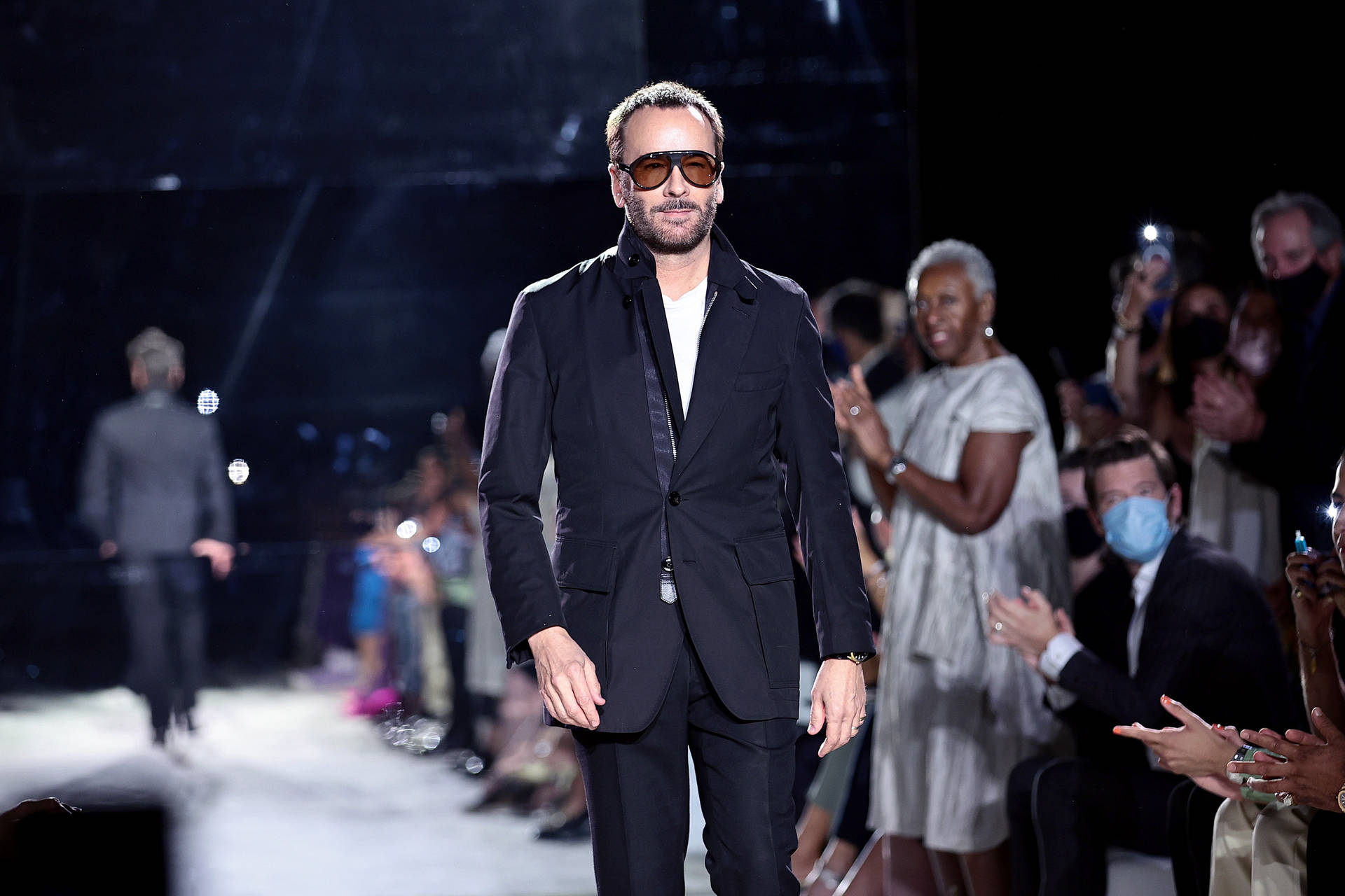 Tom Ford On The Catwalk Background