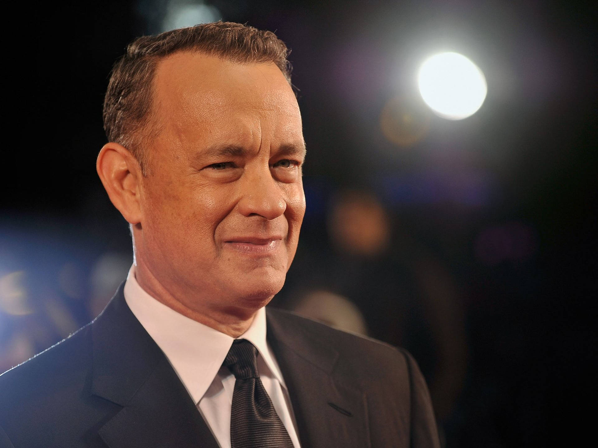 Tom Hanks Black Satin Tie Background