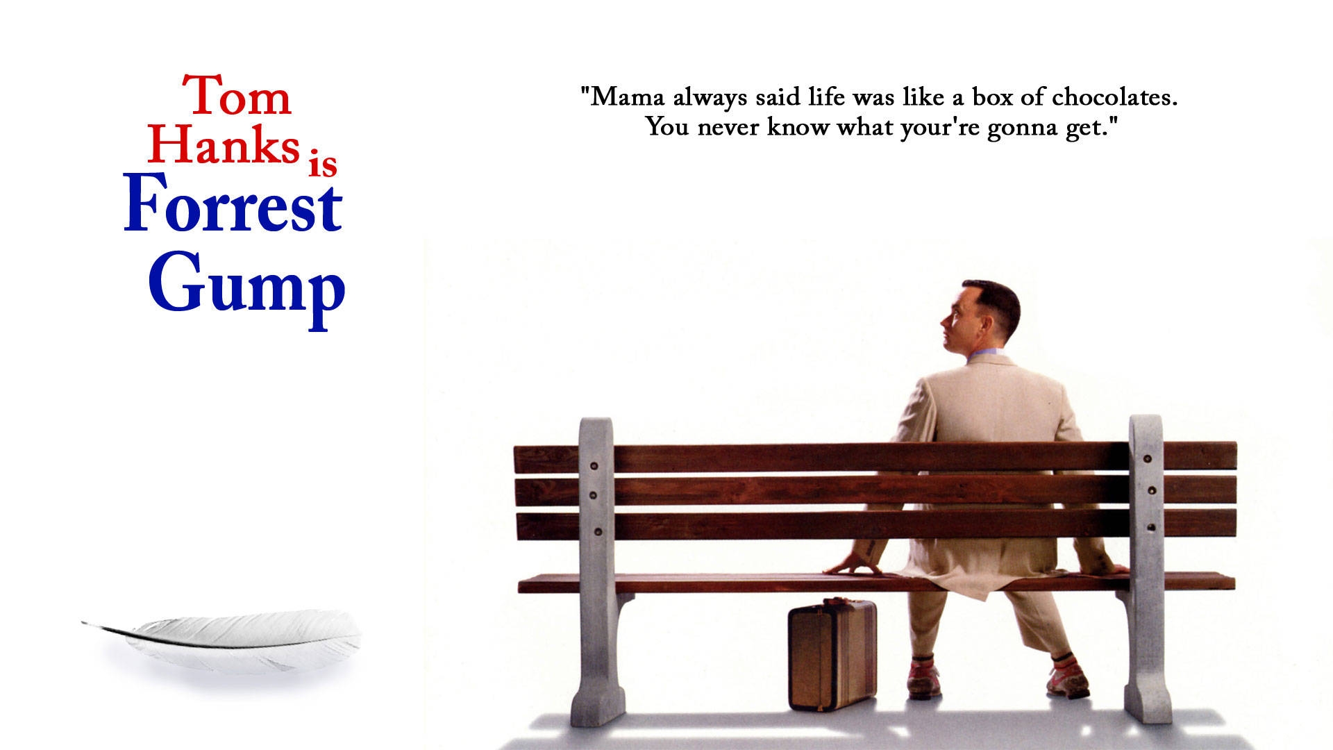 Tom Hanks Minimalist Forrest Gump Poster Background