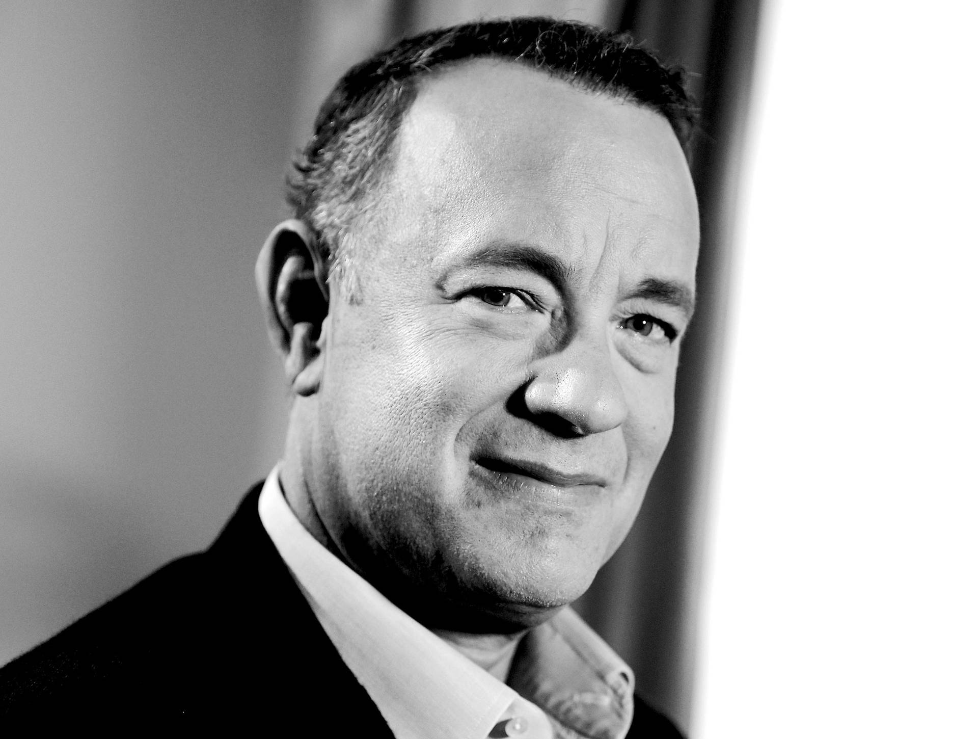 Tom Hanks Monochromatic Greyscale Background