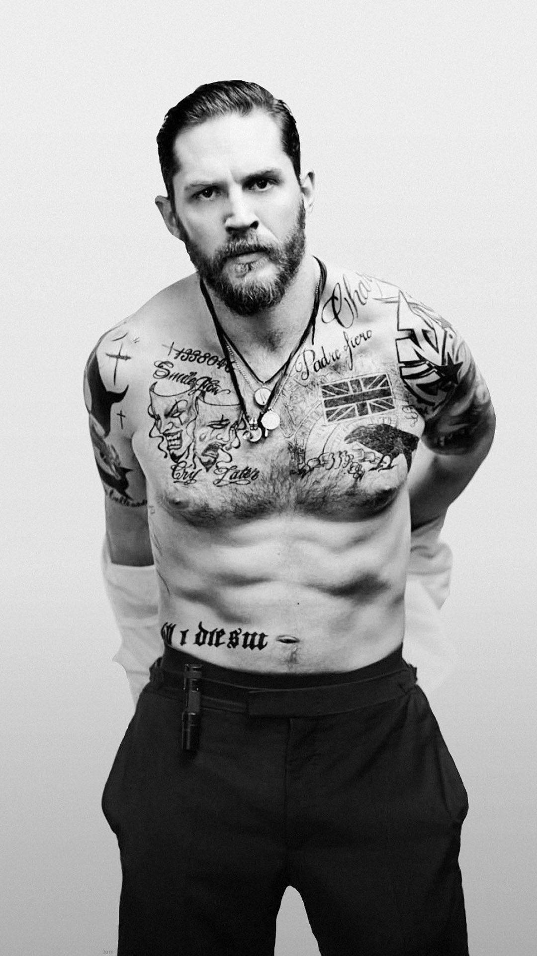 Tom Hardy Full Of Tattoo Background