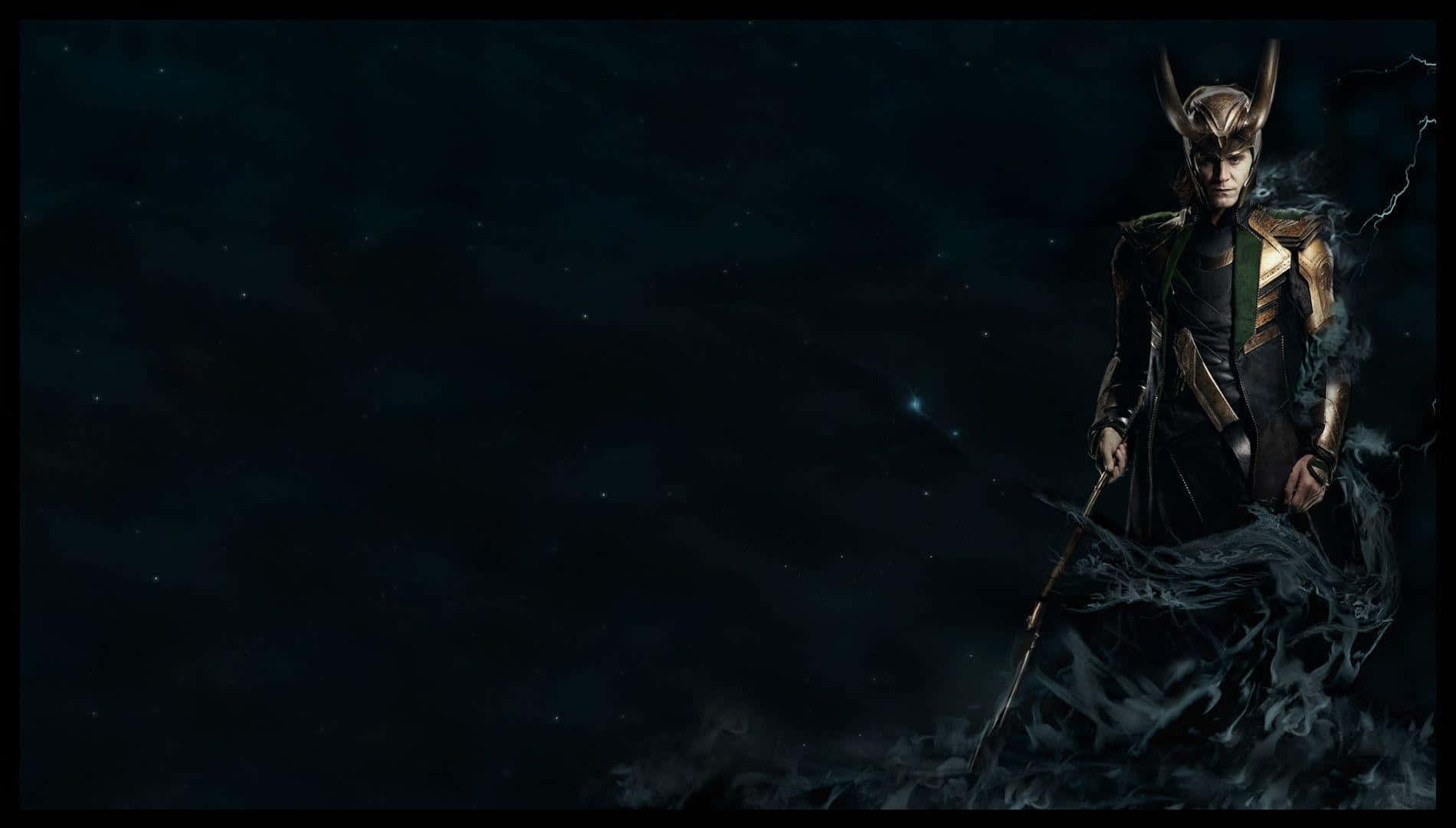 Tom Hiddleston As Loki In Marvel Cinematic Universe. Background