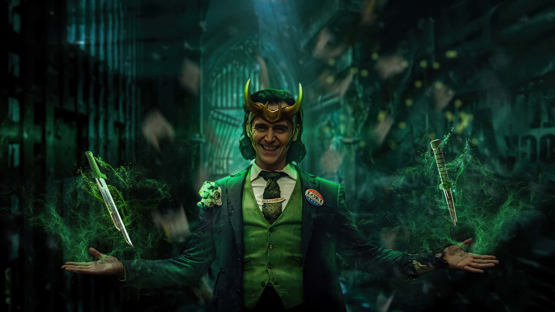 Tom Hiddleston As The Notorious Loki In The Marvel Cinematic Universe Background