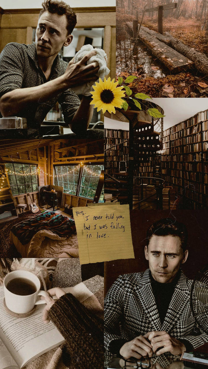 Tom Hiddleston Brown Aesthetic Background