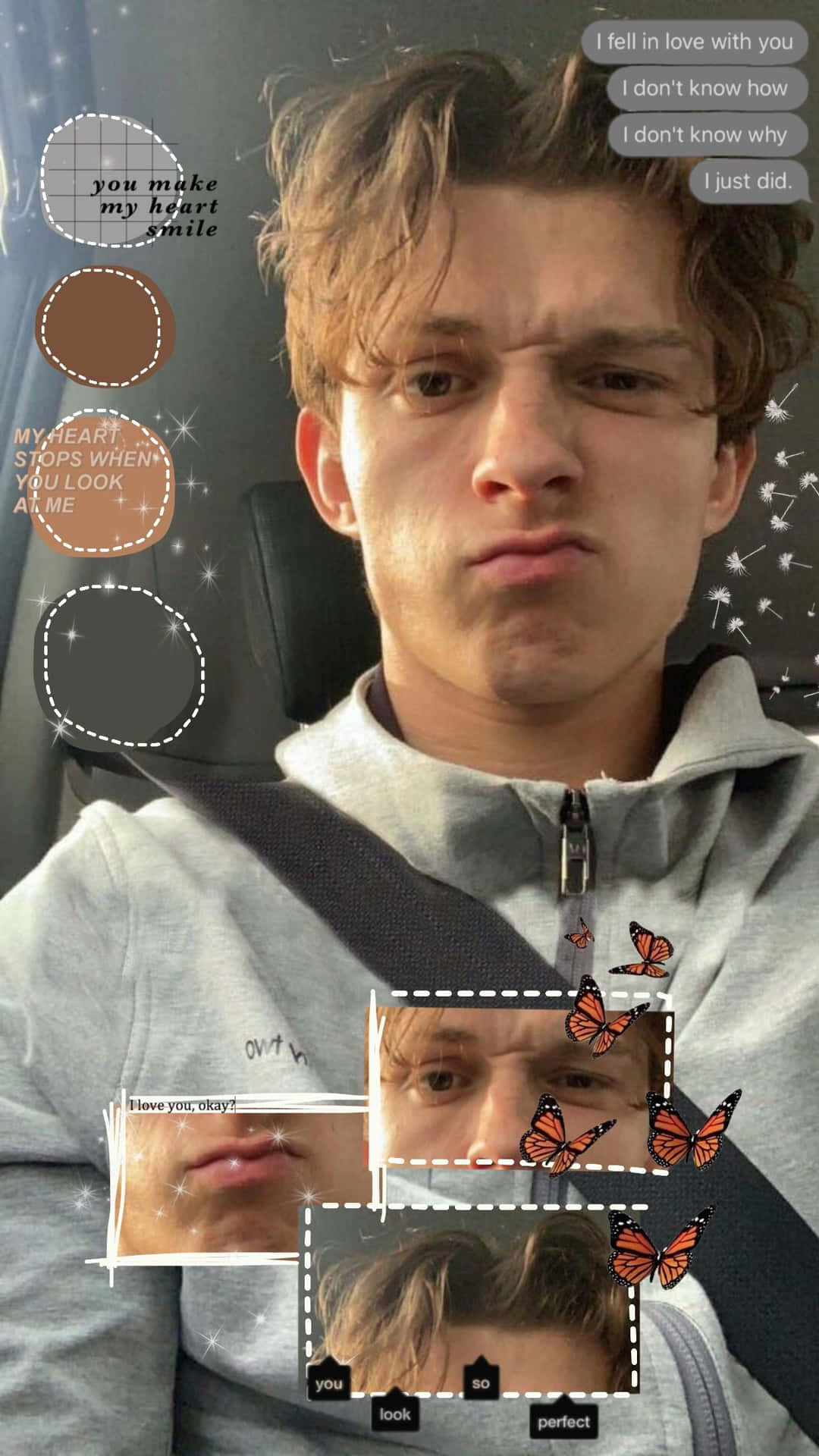 Tom Holland Aesthetic Diary Background