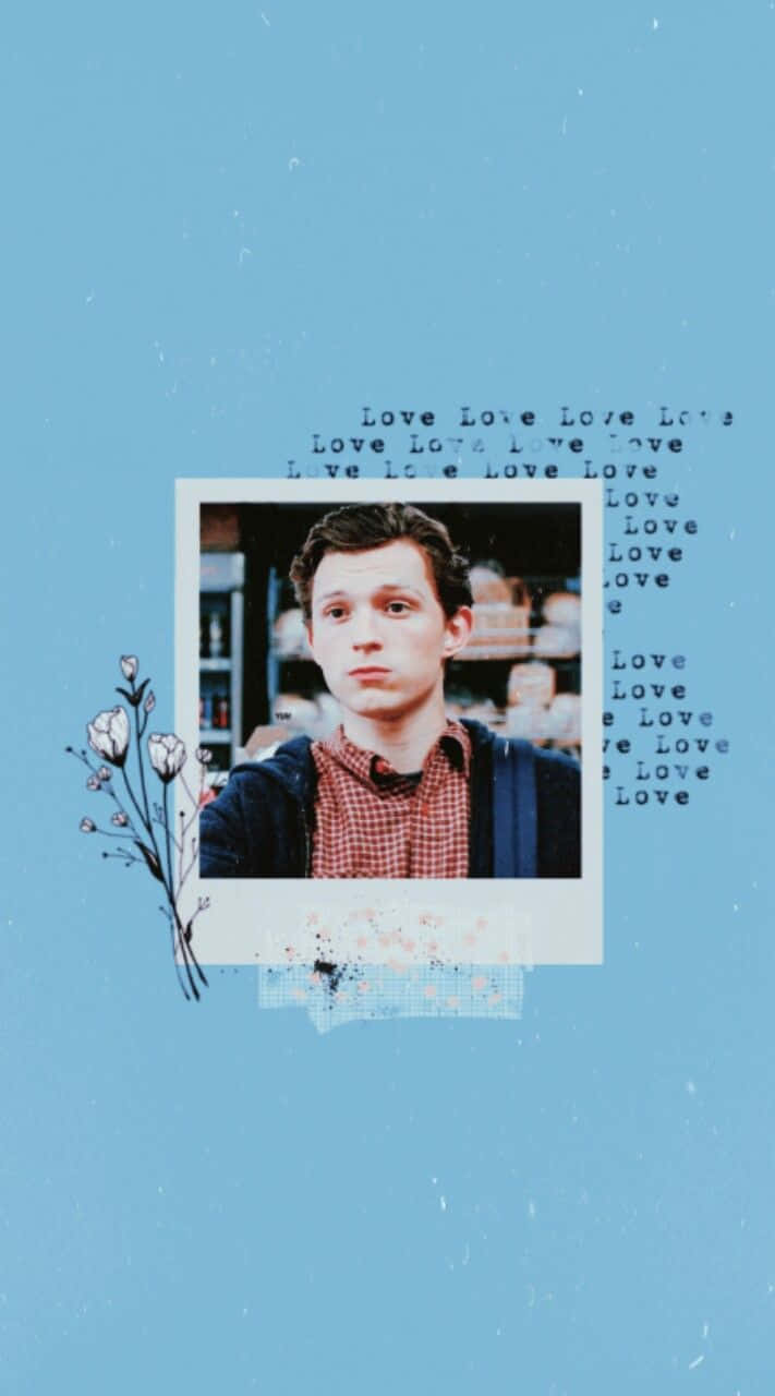 Tom Holland Aesthetic Flowers Background