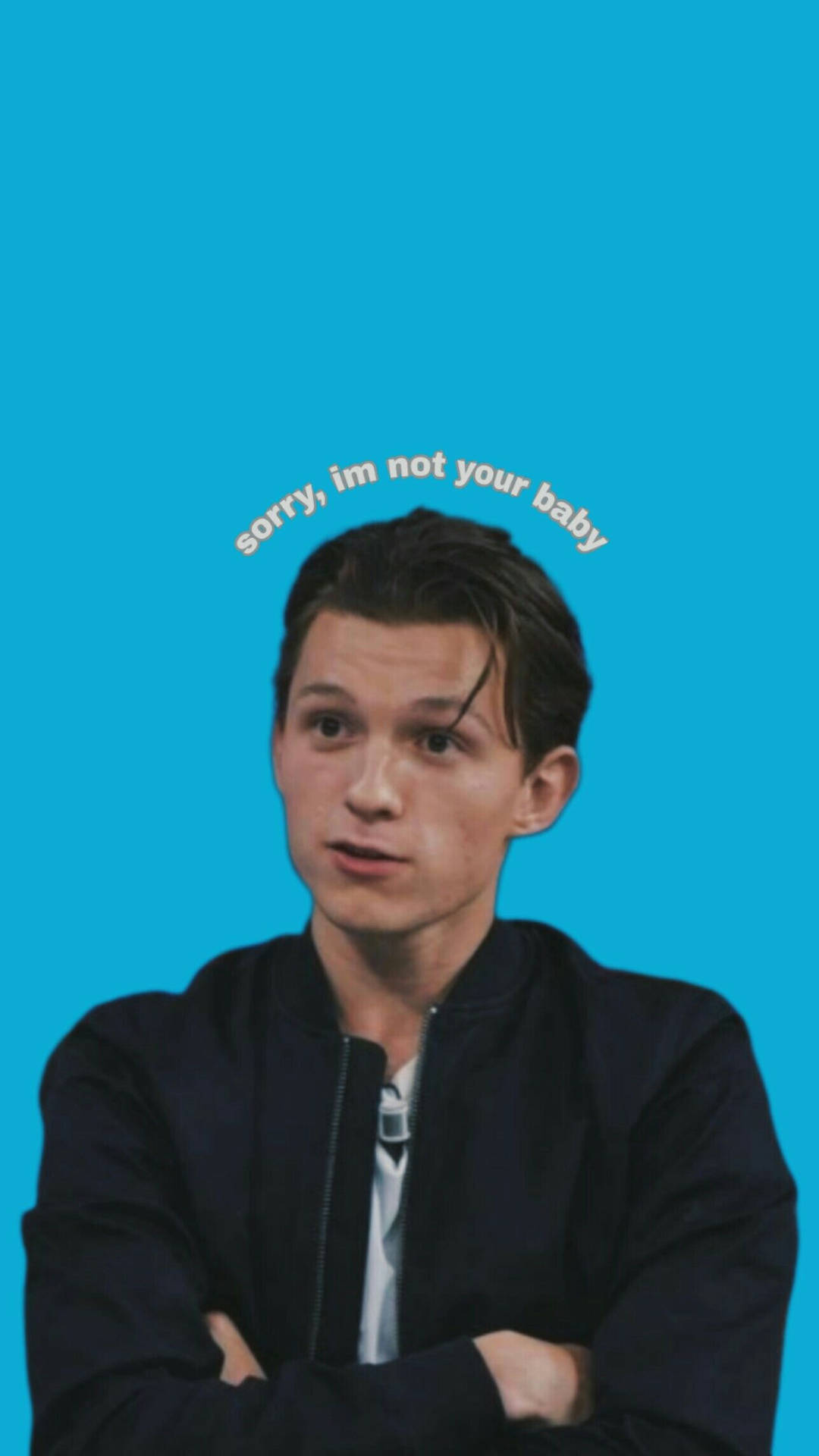 Tom Holland Funny Text Background