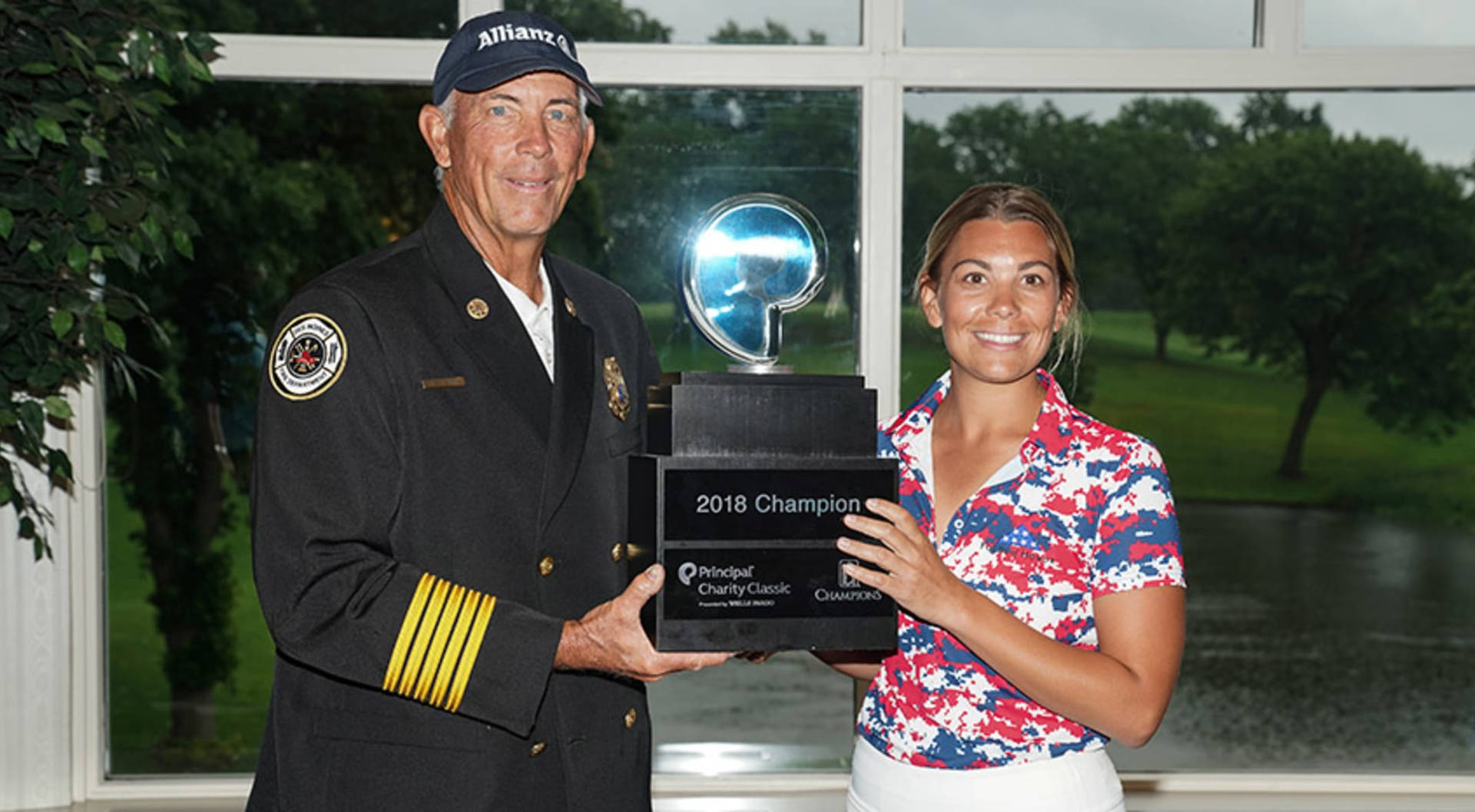 Tom Lehman Holding Trophy Background