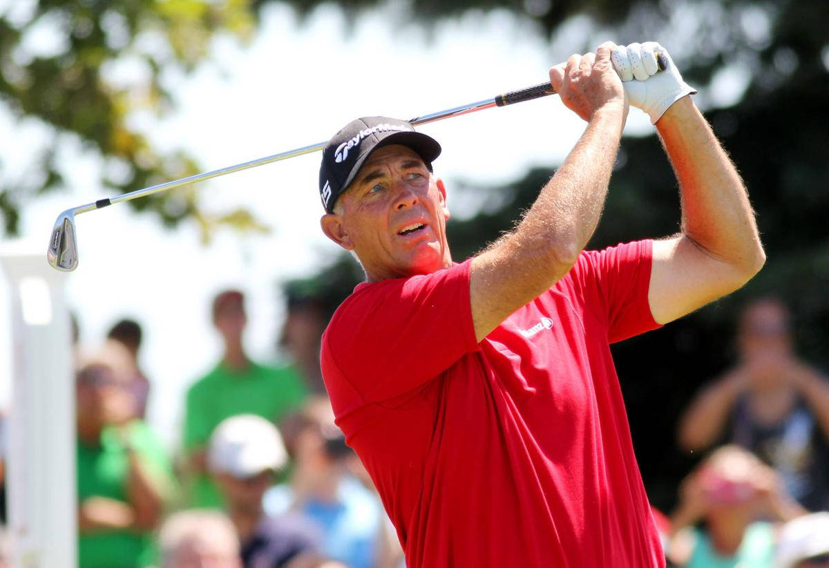 Tom Lehman Swinging In Daylight Background