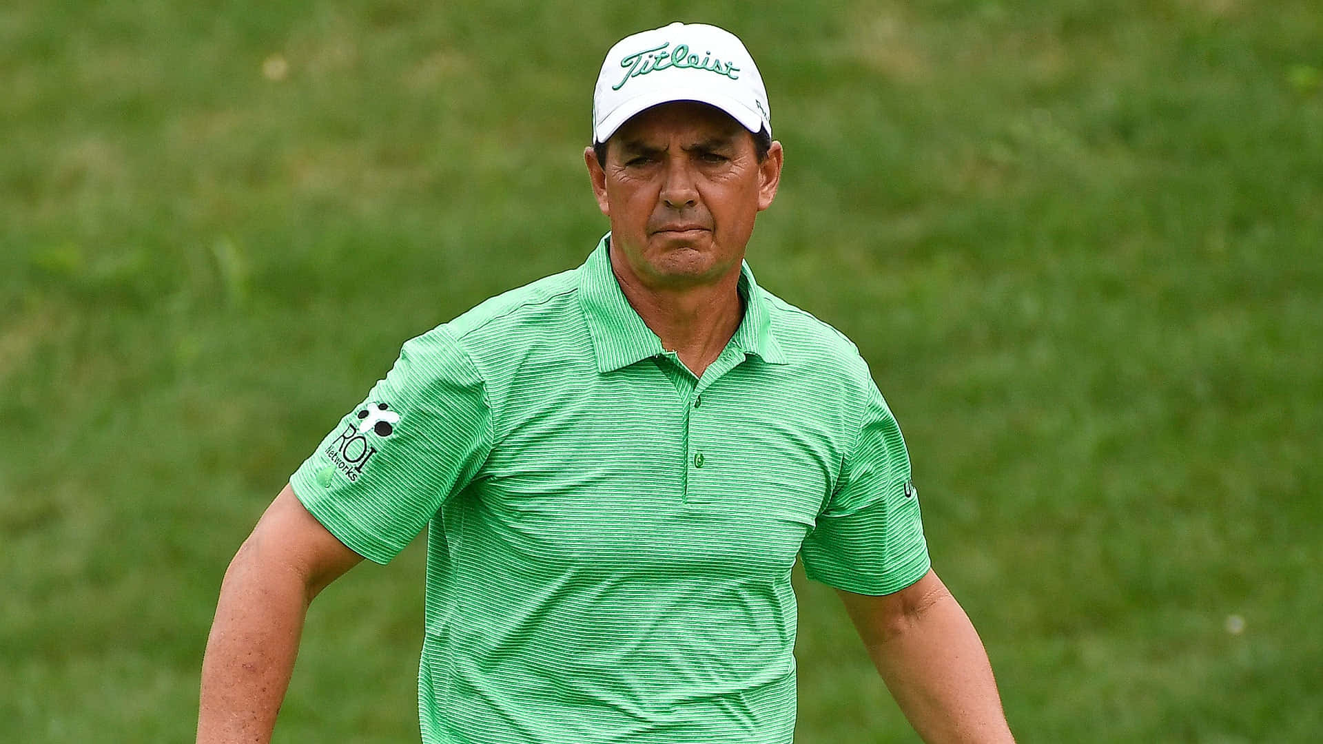 Tom Pernice Jr. On Golf Course Background