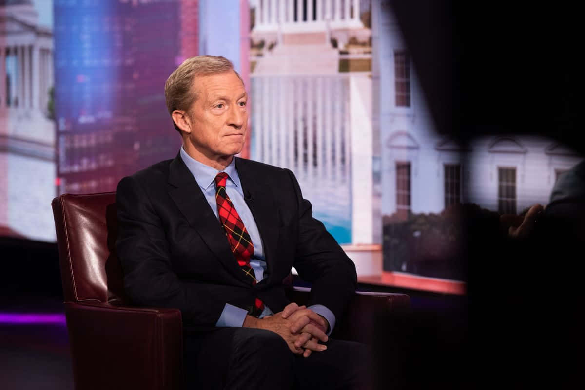 Tom Steyer Formally Sitting Background