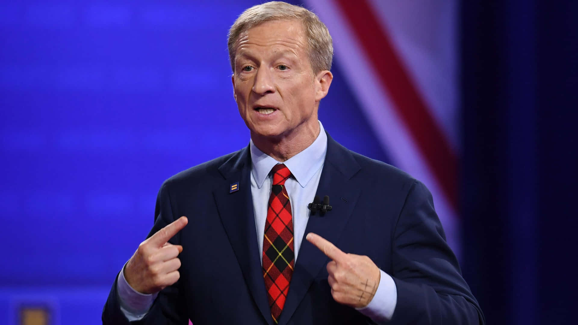 Tom Steyer Pointing To Himself