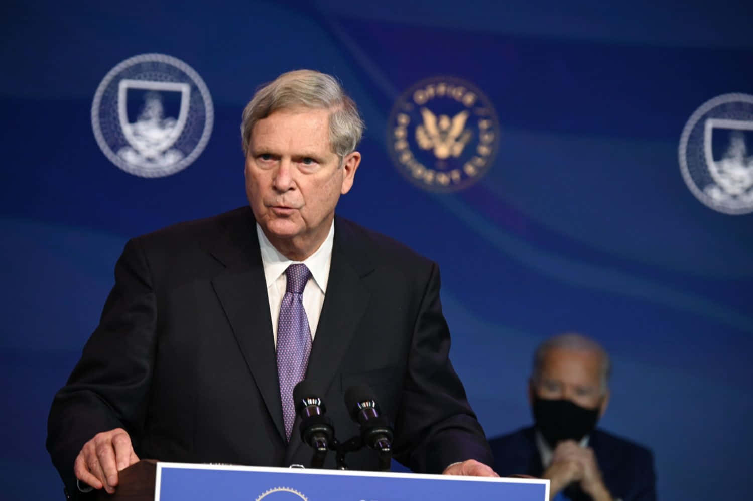 Tom Vilsack Looks Serious