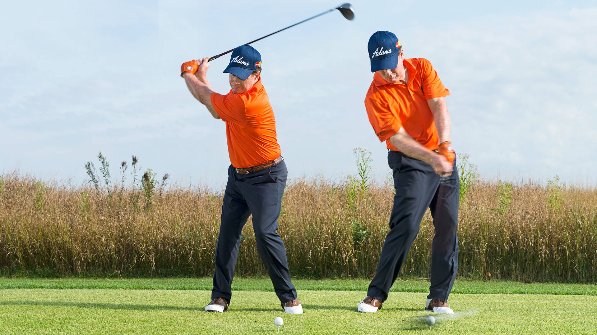 Tom Watson Wearing Orange Shirt Background