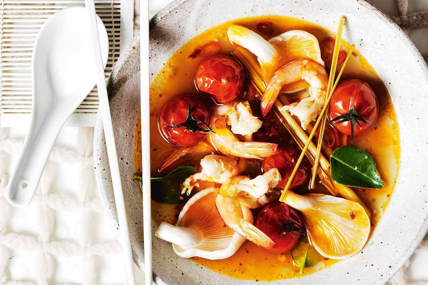 Tom Yum Soup With Cherry Tomatoes