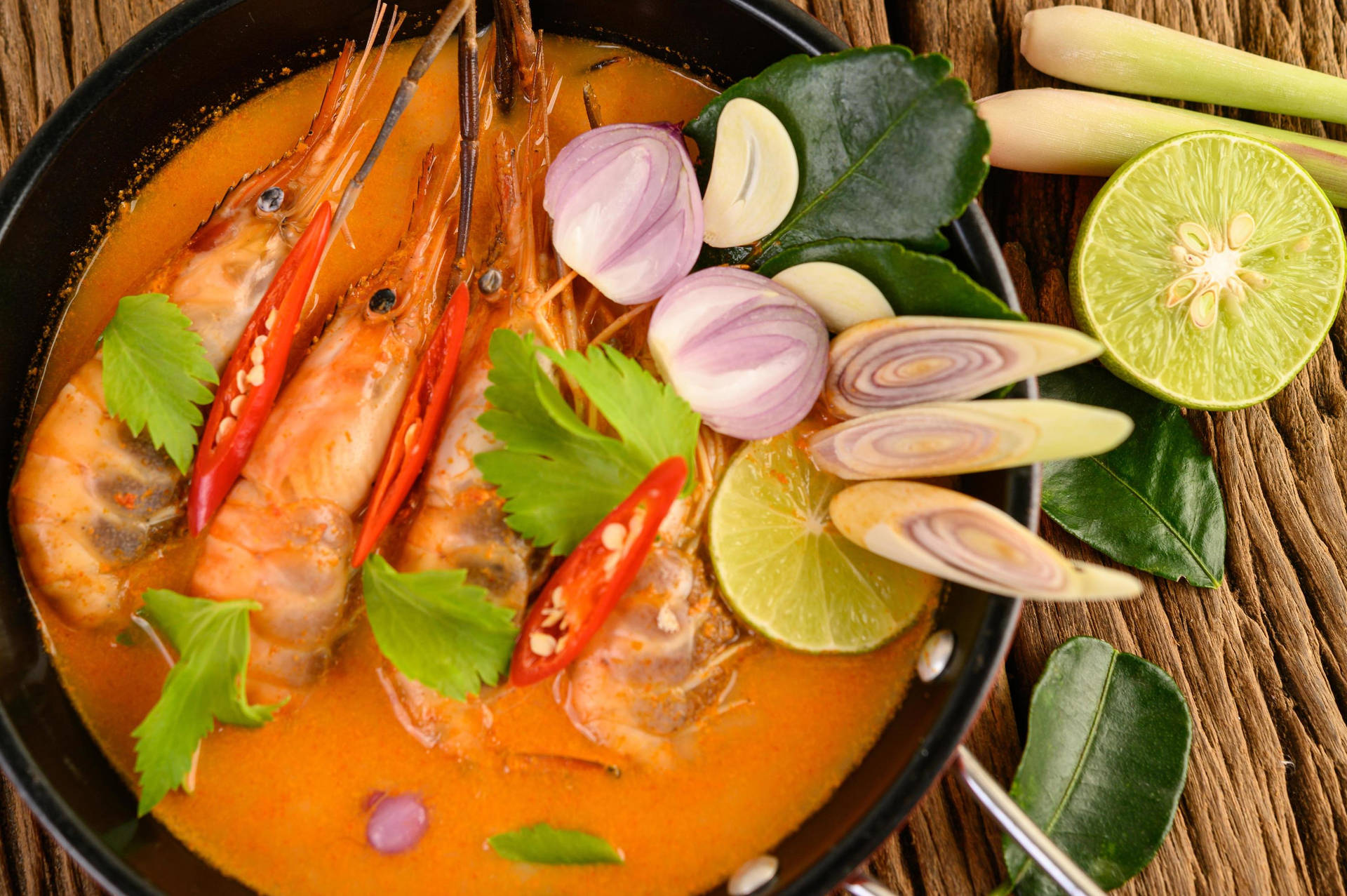 Tom Yum Soup With Prawns