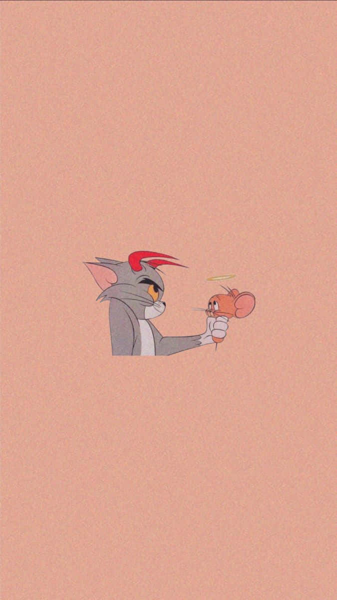 Tomand Jerry Classic Stare Down Background