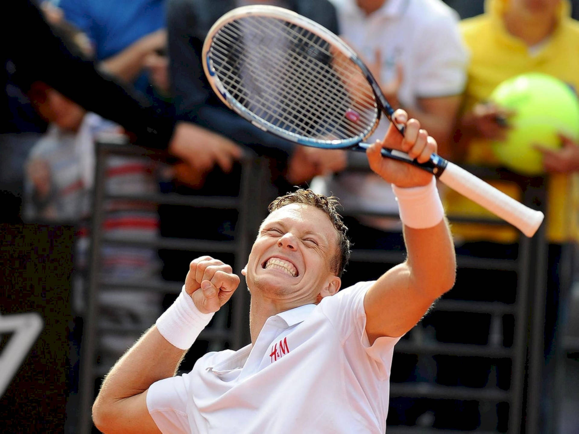 Tomas Berdych Happy And Smiling Widely