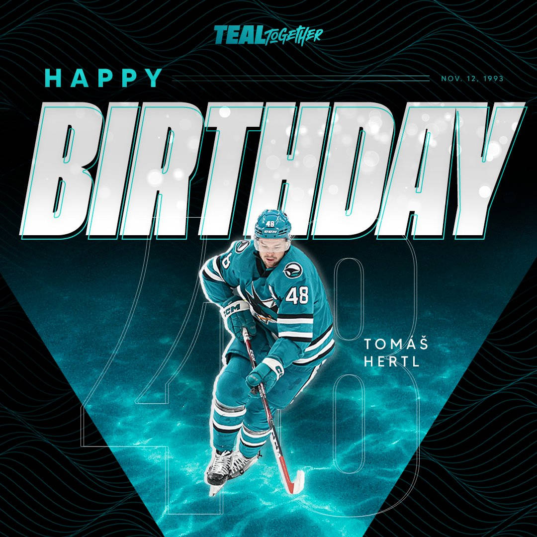 Tomas Hertl In Action - The Shark On Ice Background