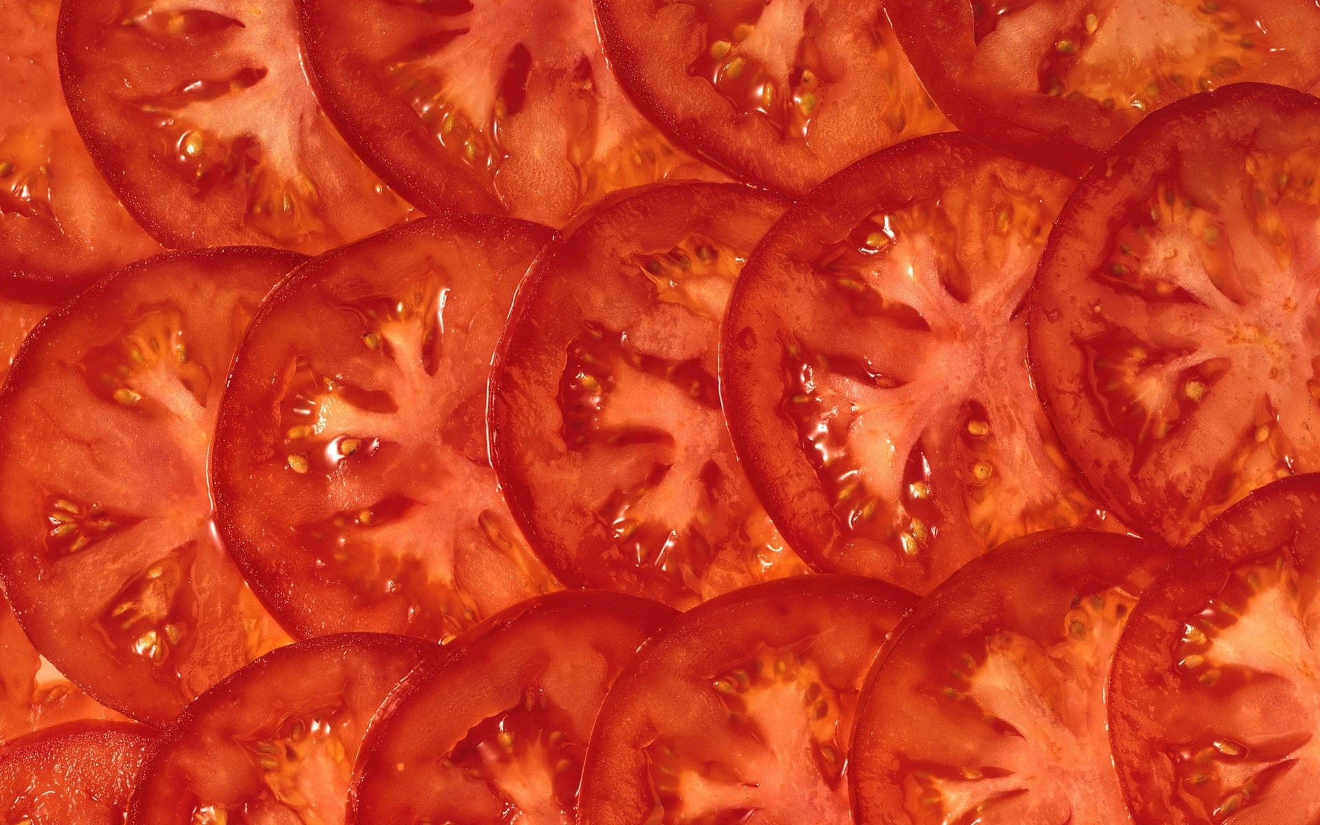 Tomato Fruit Rounded Slices Background