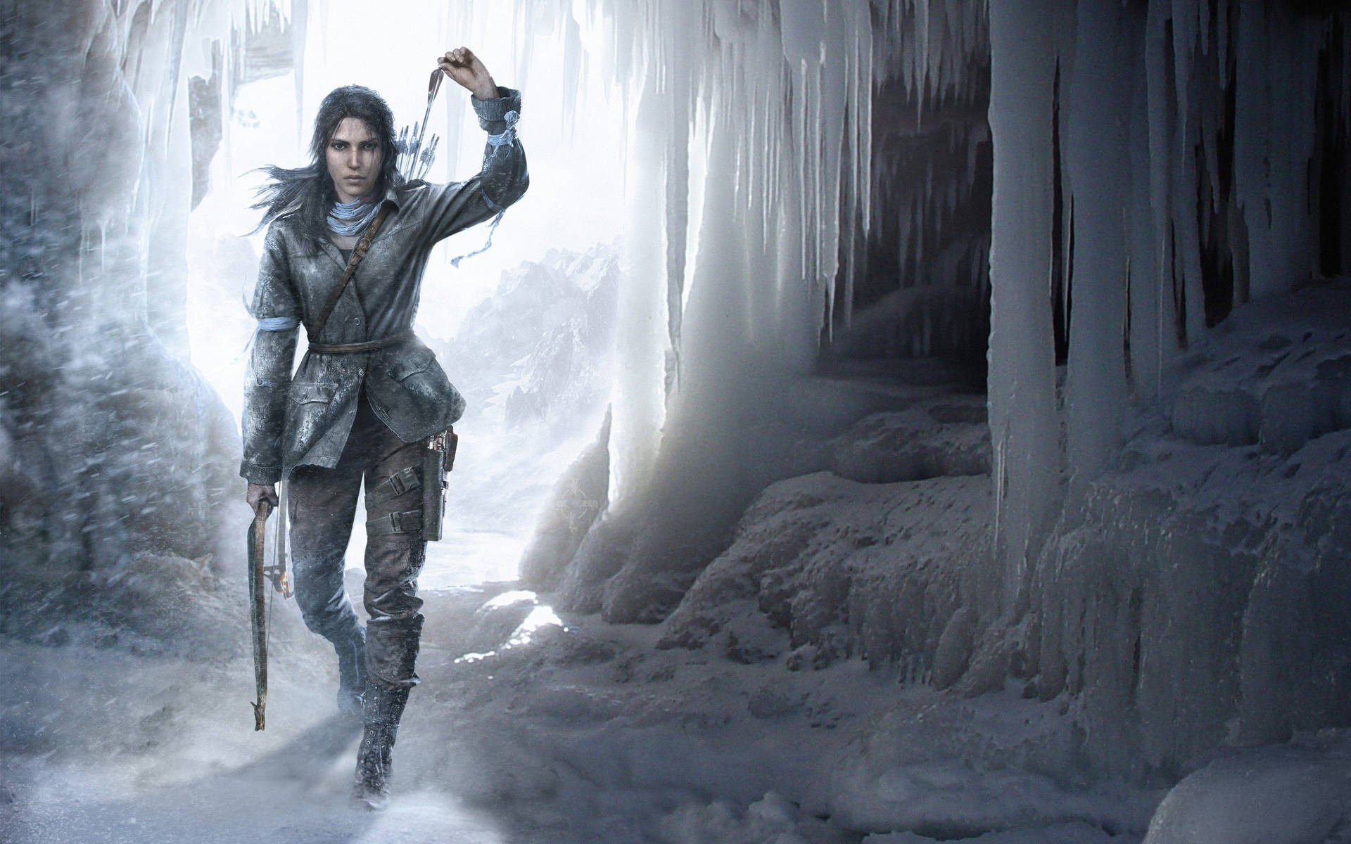 Tomb Raider Game Ice Cave Background