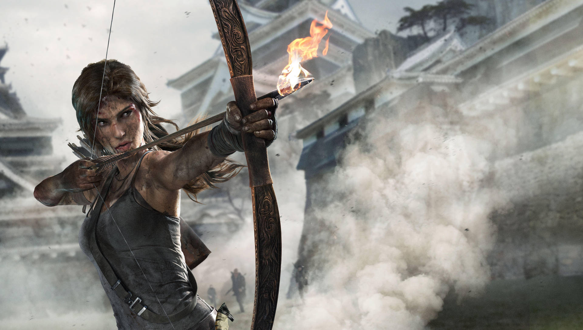 Tomb Raider Game Lara Flaming Arrow