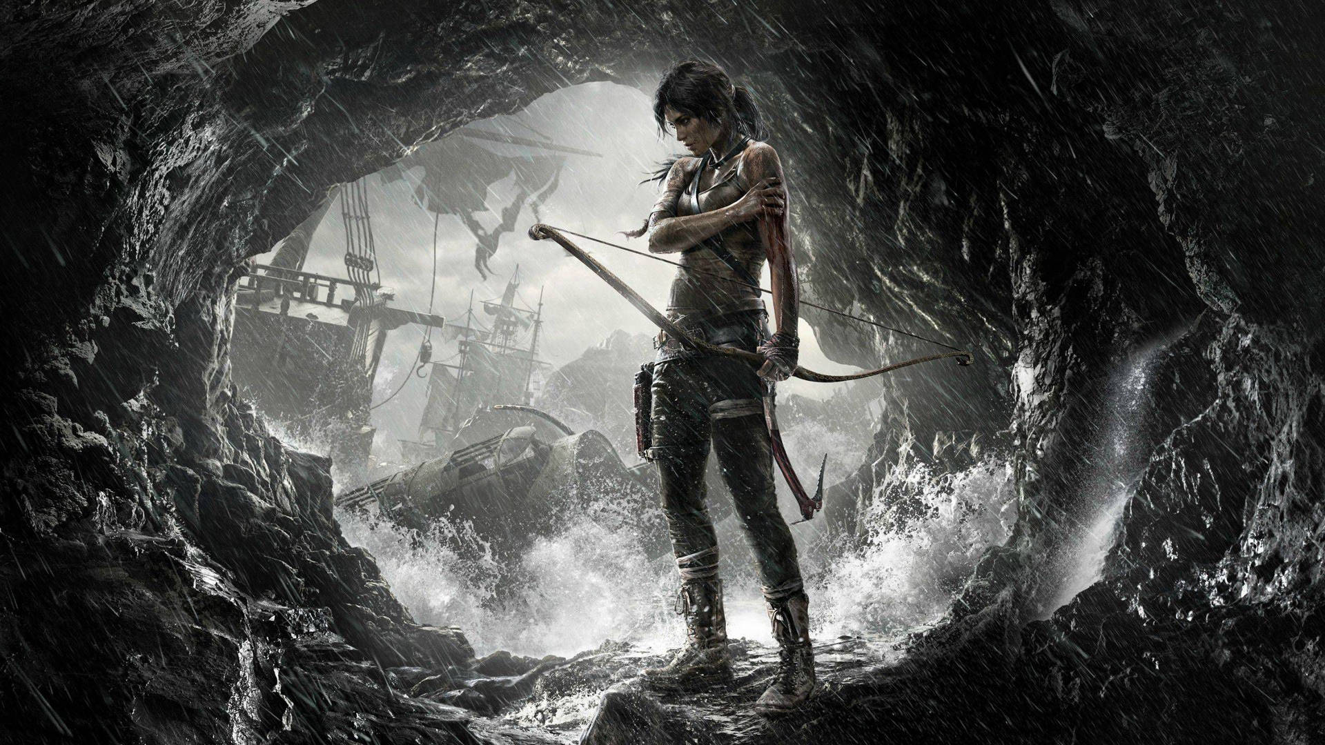 Tomb Raider Lara Croft In Darkness Background