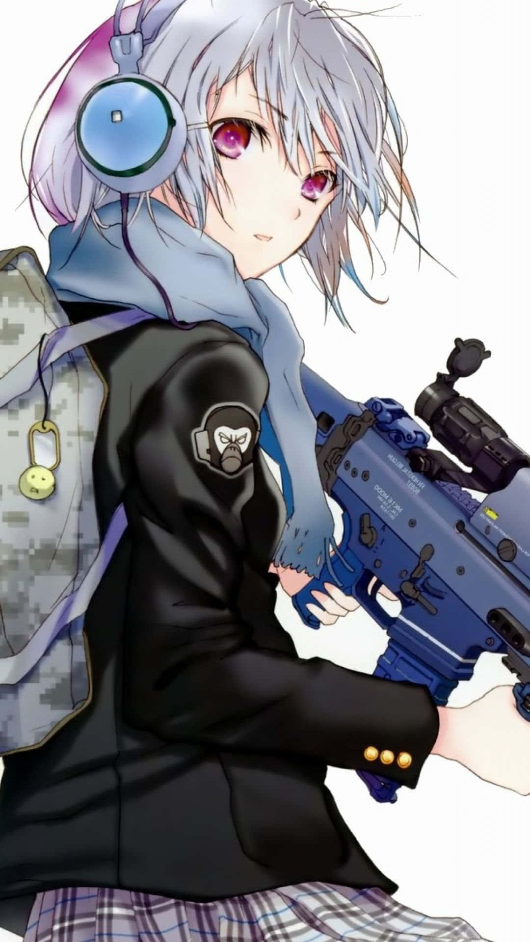 Tomboy Girl Holding Gun