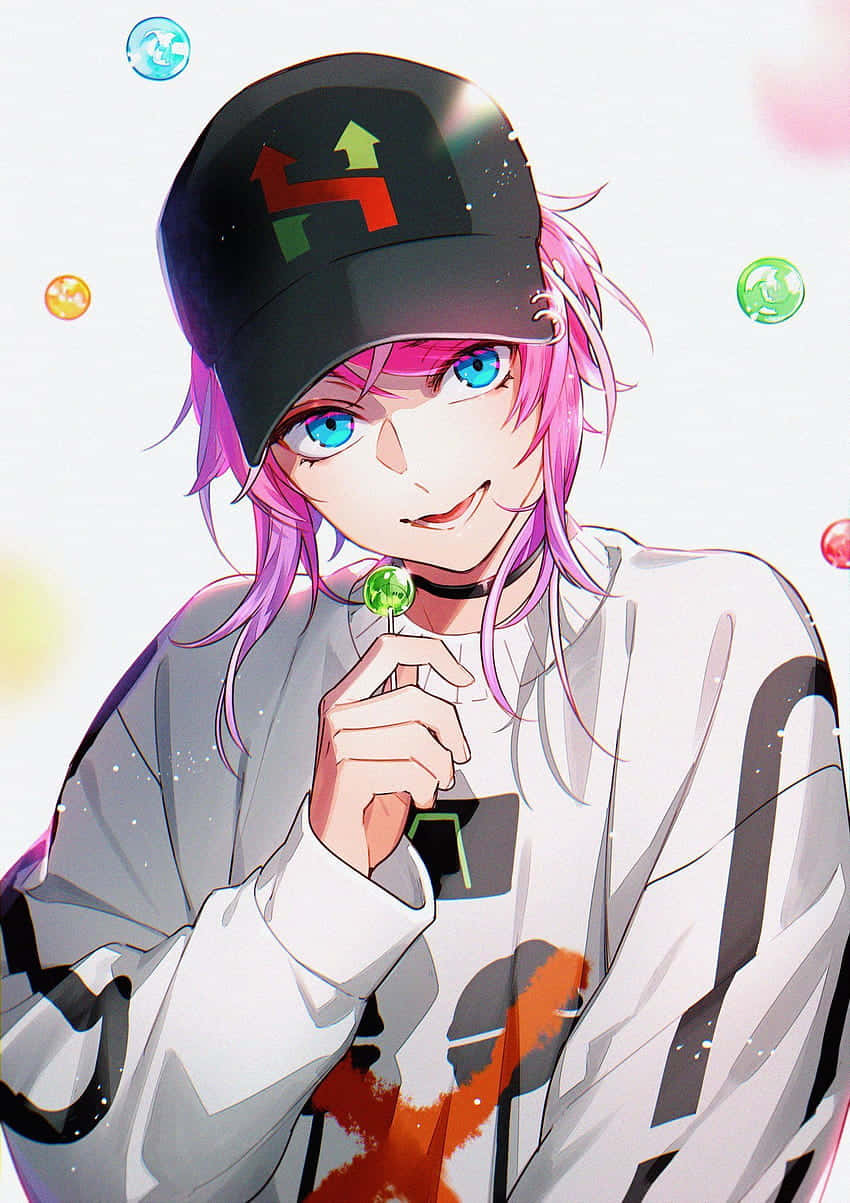 Tomboy Girl With Pink Hair Background