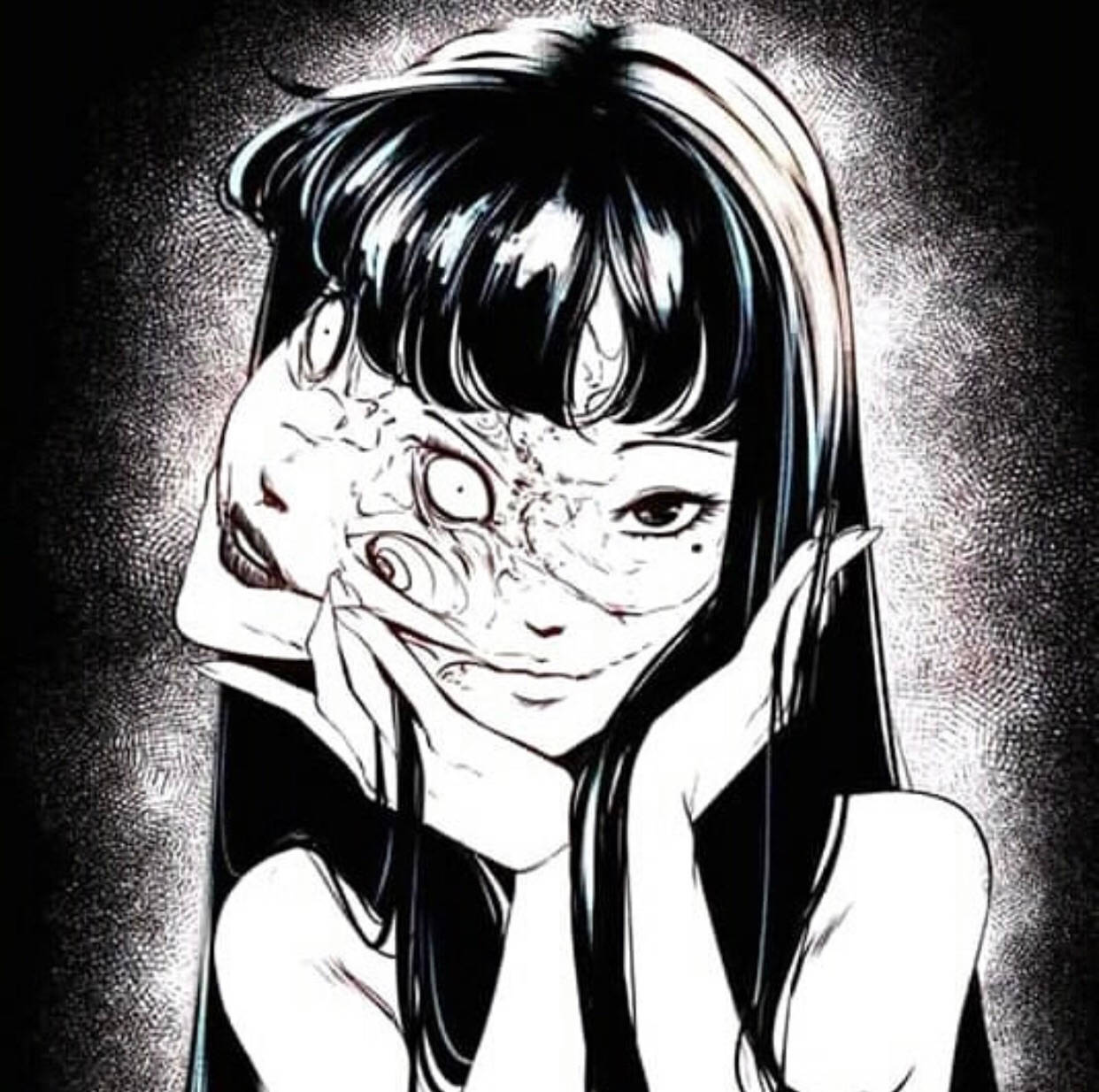 Tomie Kawakami Manga Pfp Background