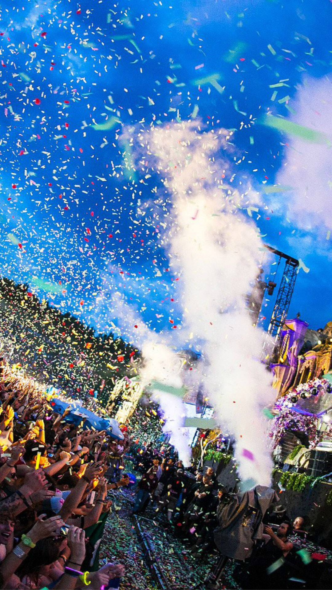 Tomorrowland Confetti Super Blaster Background