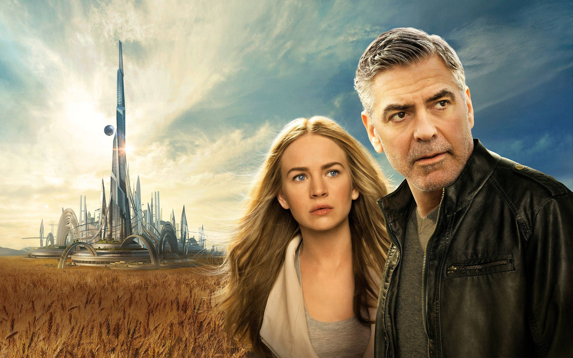 Tomorrowland Movie Casey And Frank Poster Background