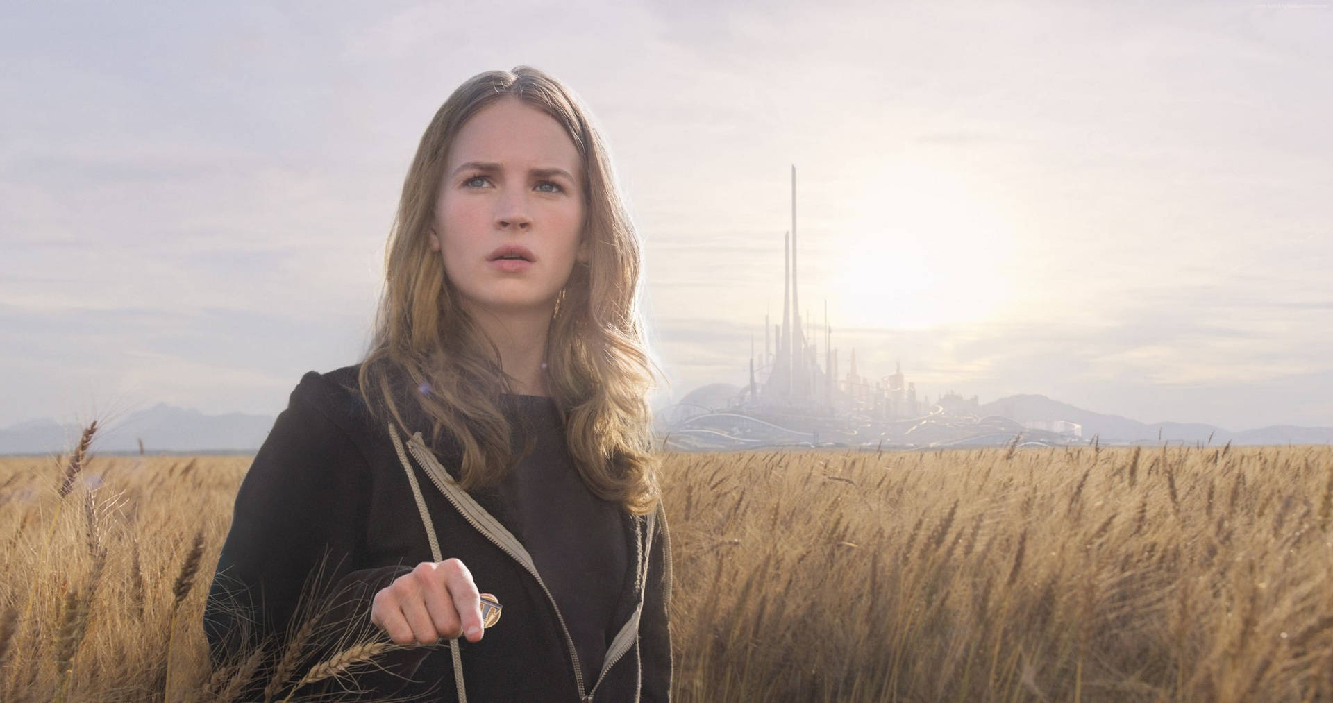 Tomorrowland Movie Casey In The Field Background
