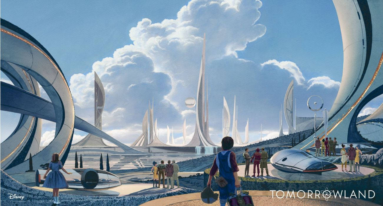 Tomorrowland Movie City Concept Art Background