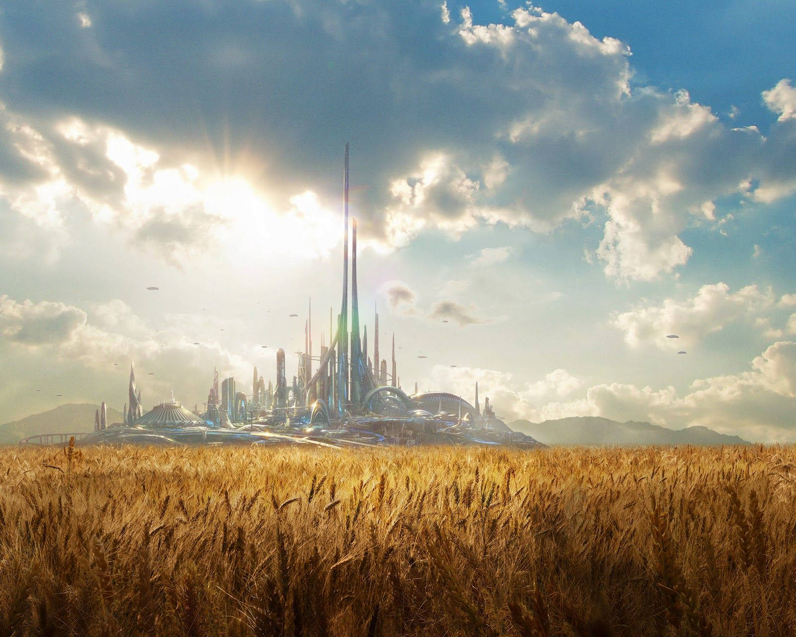 Tomorrowland Movie City In The Field Background