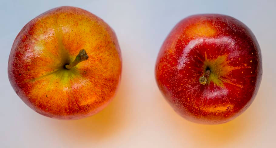 Tonal Colors Of Two Ripe Apples