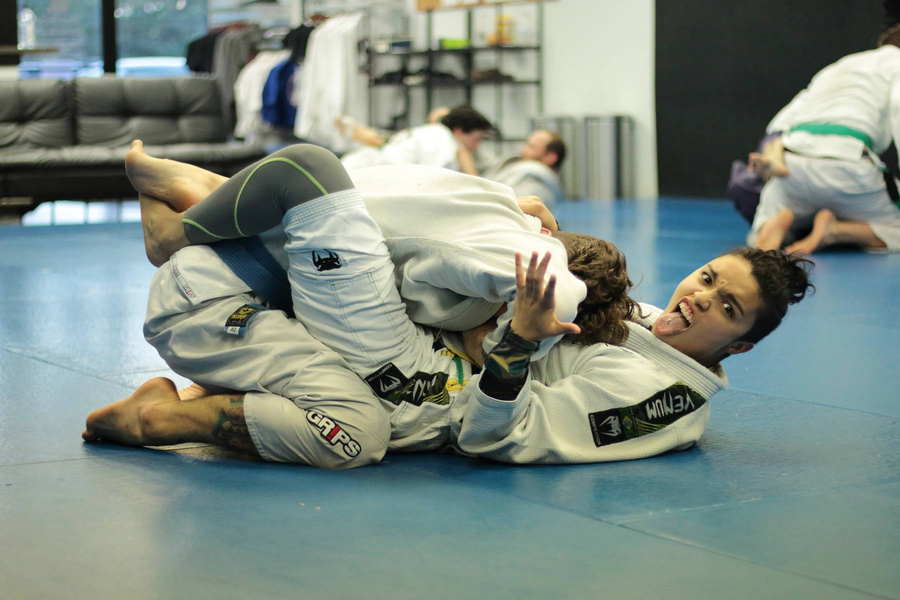 Tongue Out Brazilian Jiu-jitsu Background