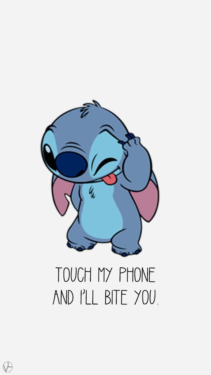 Tongue Sticking Out Stitch Phone Background