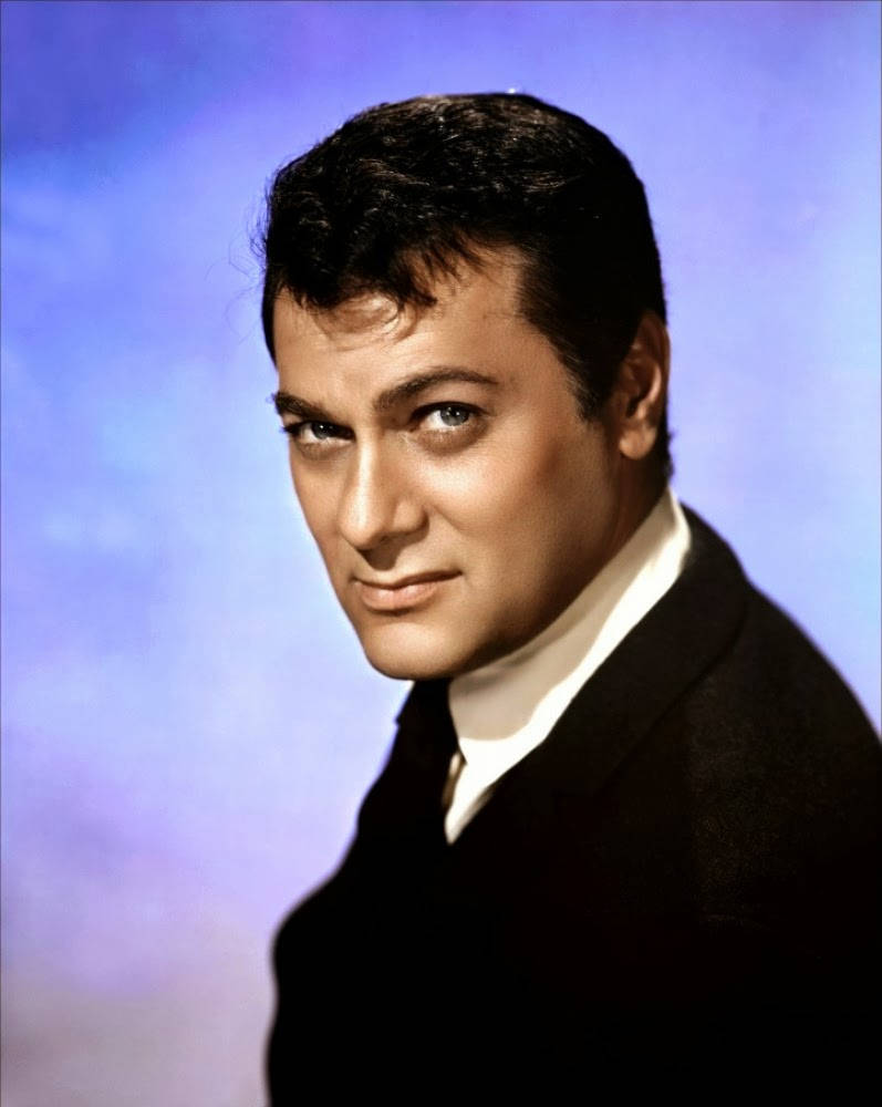 Tony Curtis On Purple Background