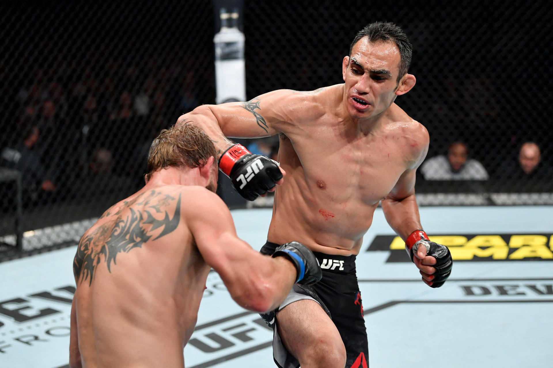 Tony Ferguson Giving A Side Hook Background