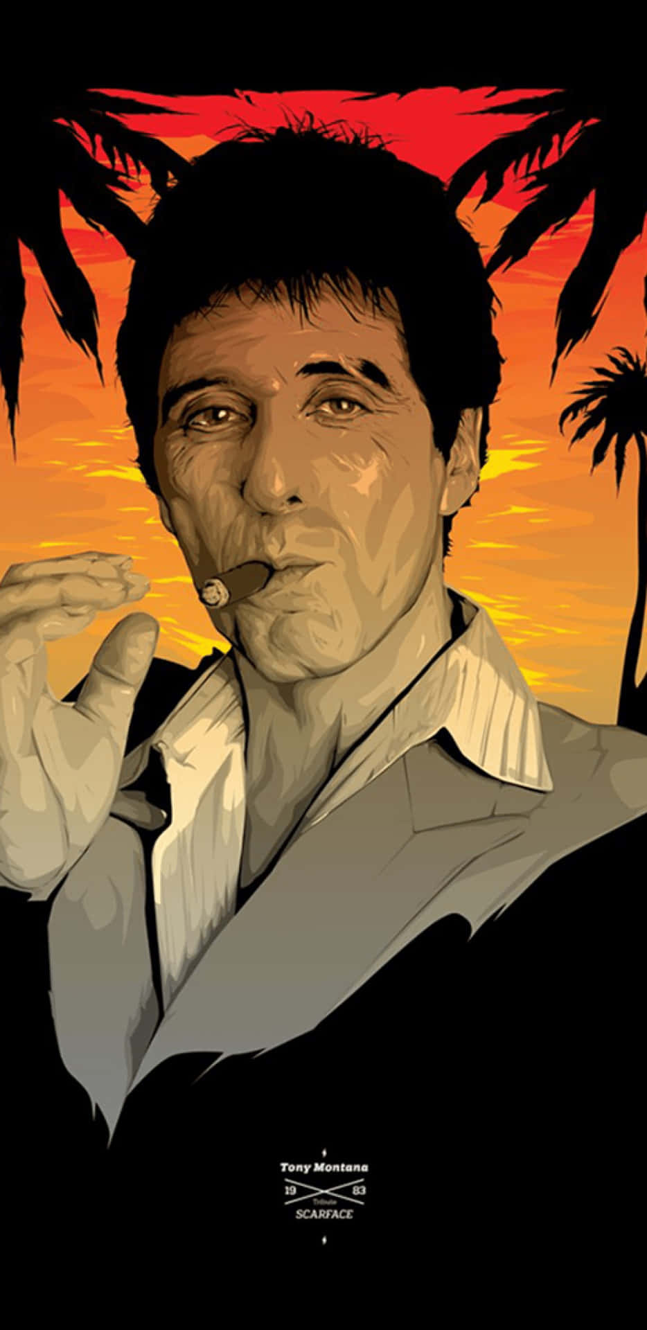 Tony Montana Scarface Artwork Background