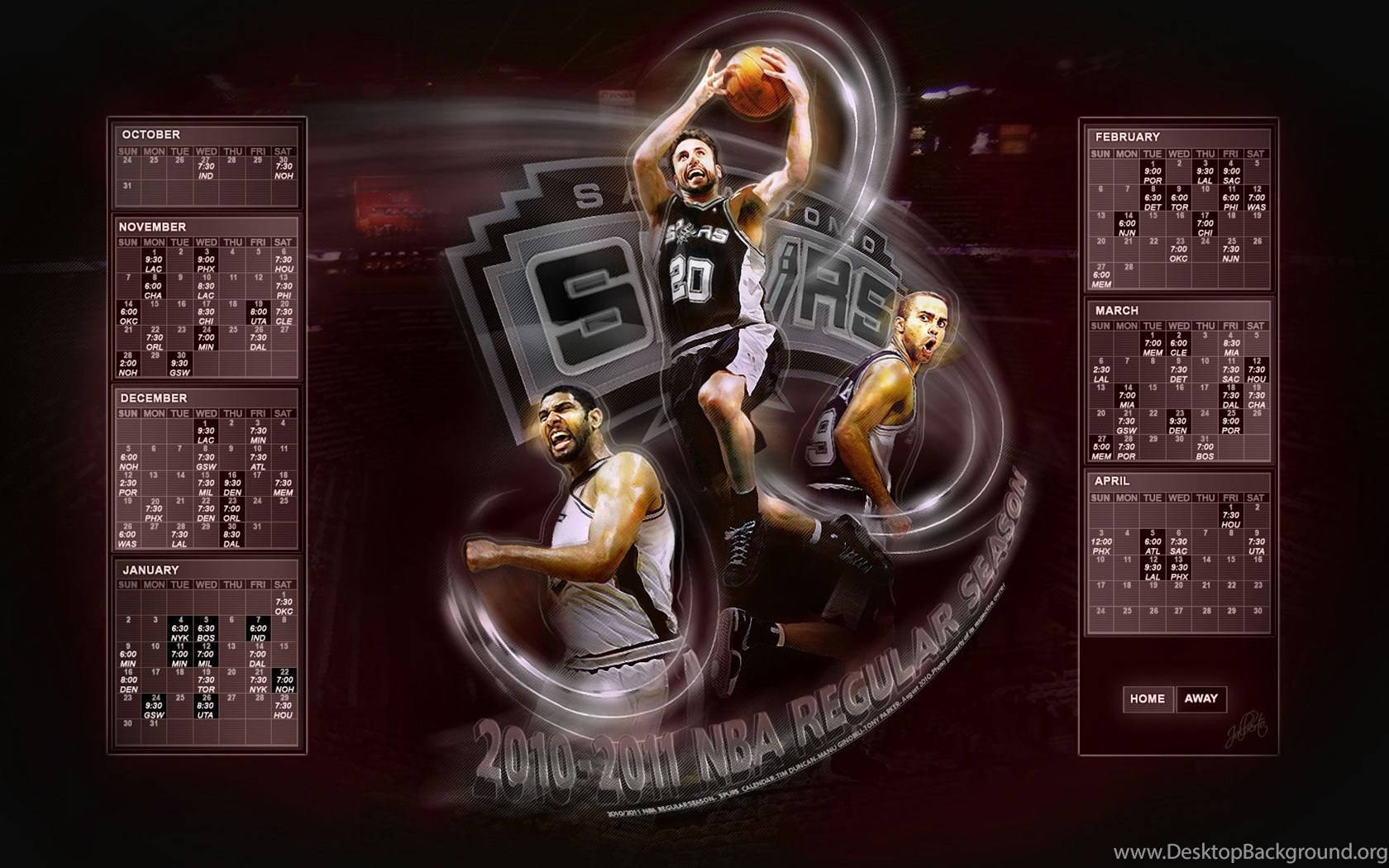 Tony Parker Nba Year Schedule Background