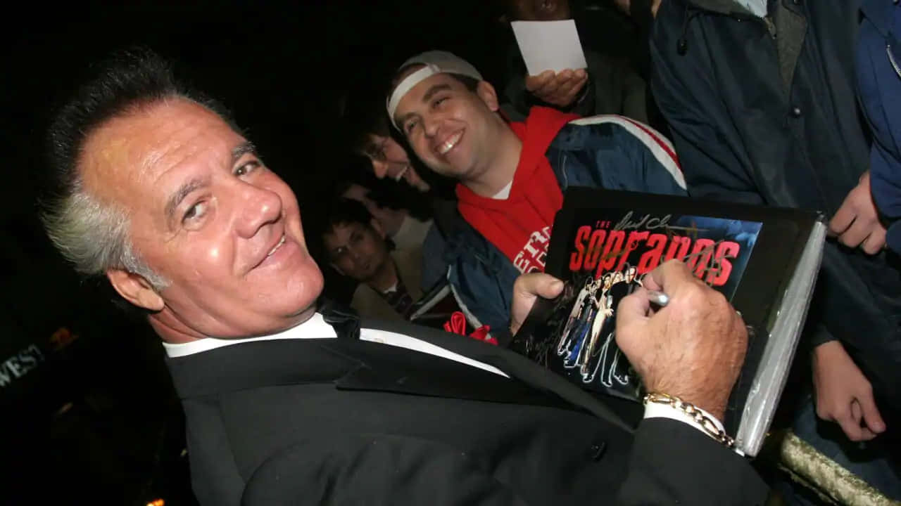 Tony Sirico Posing For A Portrait Background