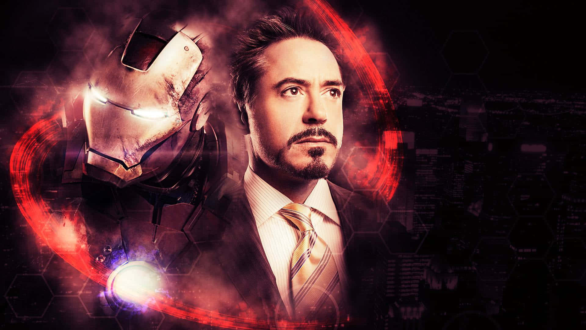 Tony Stark Iron Man Aura Background