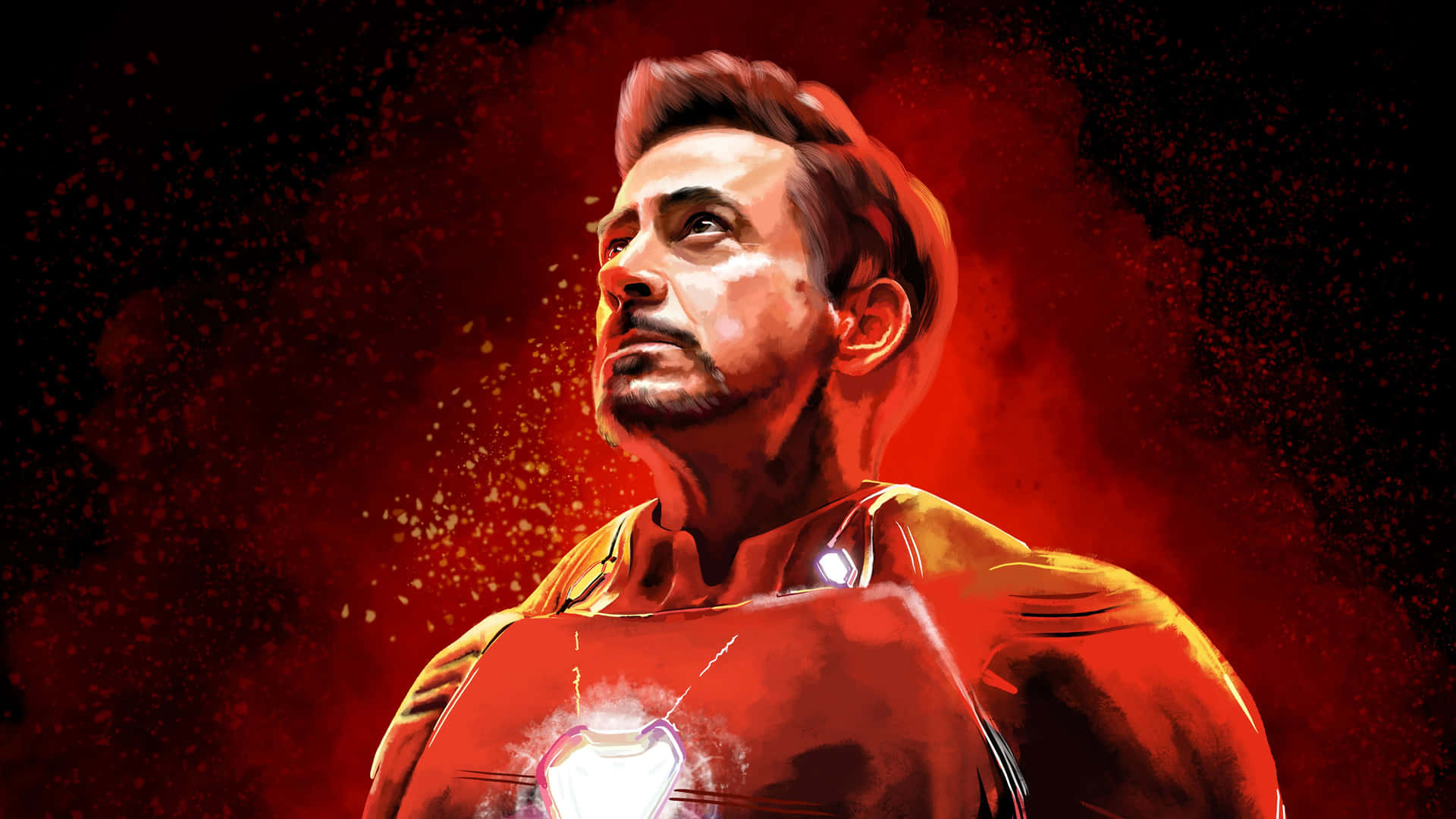 Tony Stark Iron Man Red Backdrop