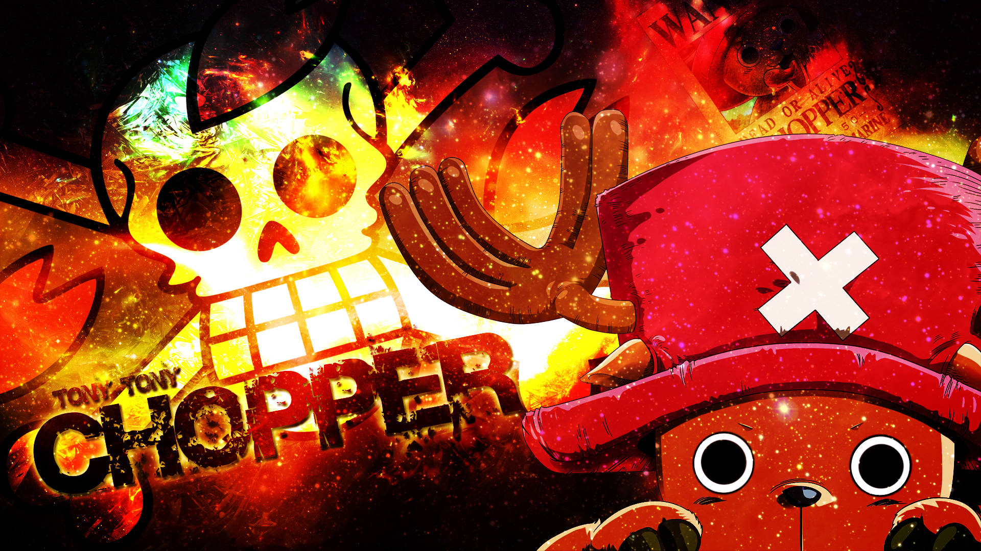 Tony Tony Chopper Red Themed Background