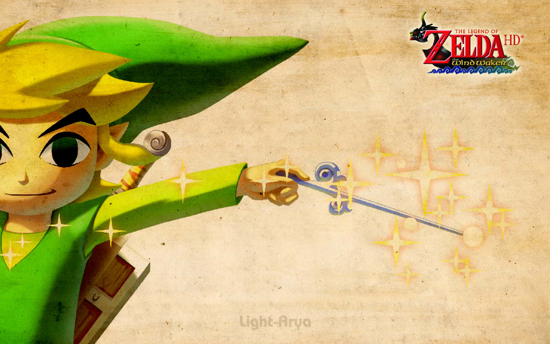 Toon Link Bravely Swings Into Action Background
