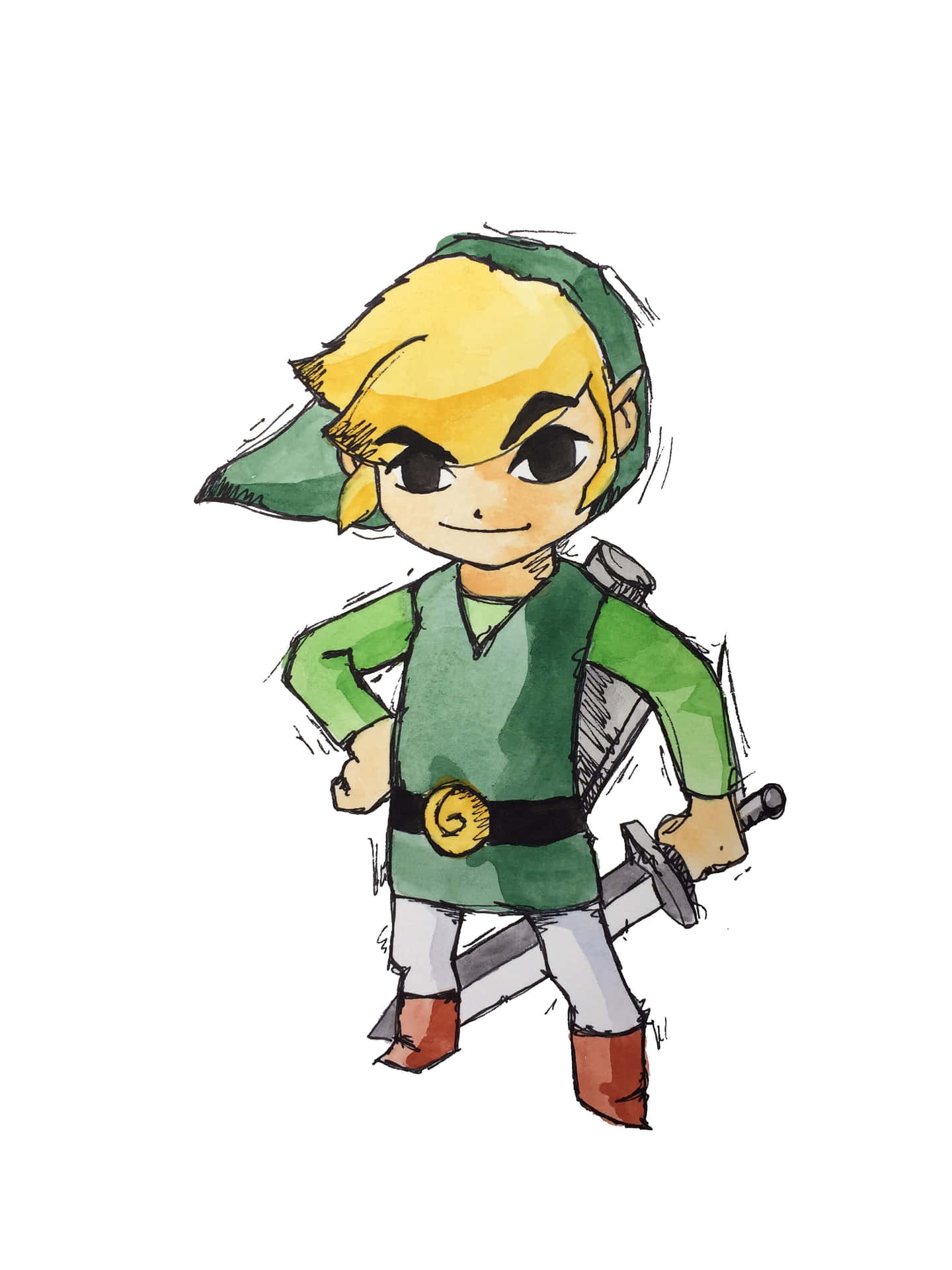 Toon Link Drawing Background