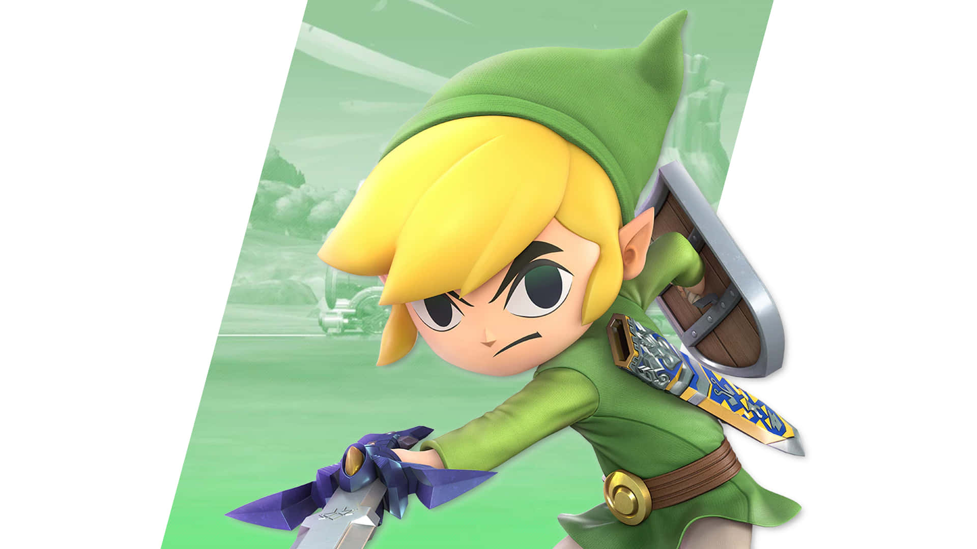 Toon Link Fighting Pose Background