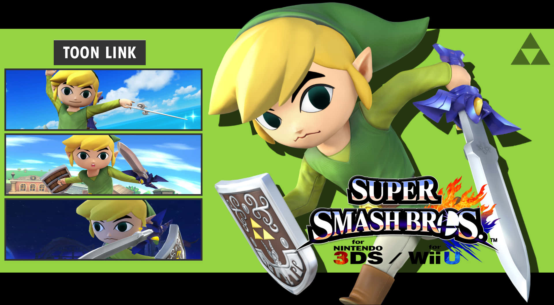 Toon Link In The Super Smash Bros Preview Background